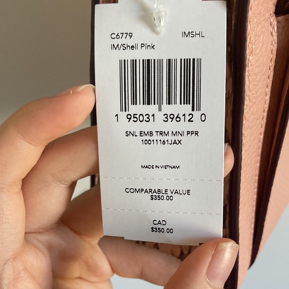 NWT Coach pink mini pepper bag - Picture 4 of 6